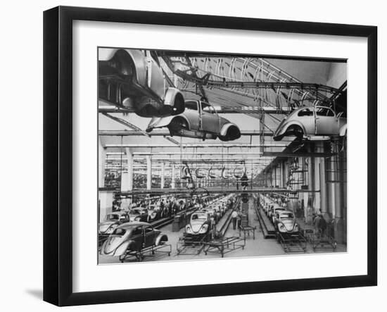 Volkswagen Plant Assembly Line-James Whitmore-Framed Photographic Print