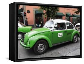 Volkswagen Taxi Cab, Mexico City, Mexico, North America-Wendy Connett-Framed Stretched Canvas