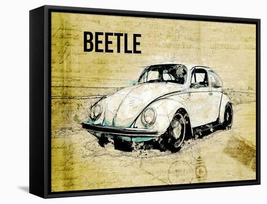 Volkswagen vw beetle-Lembayung senja studio-Framed Stretched Canvas