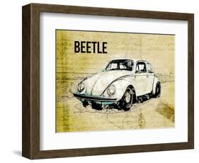 Volkswagen vw beetle-Lembayung senja studio-Framed Giclee Print