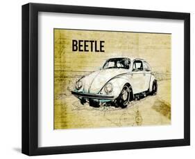 Volkswagen vw beetle-Lembayung senja studio-Framed Giclee Print