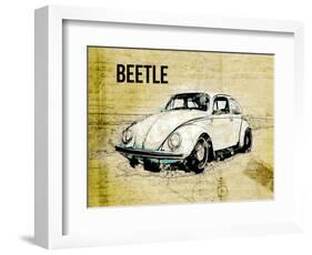 Volkswagen vw beetle-Lembayung senja studio-Framed Giclee Print