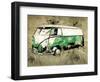 Volkswagen vw combi green-Lembayung senja studio-Framed Giclee Print