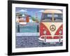 Volkswagon Sea View-Peter Adderley-Framed Art Print