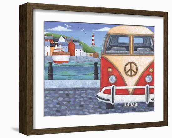 Volkswagon Sea View-Peter Adderley-Framed Art Print