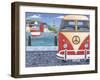 Volkswagon Sea View-Peter Adderley-Framed Art Print