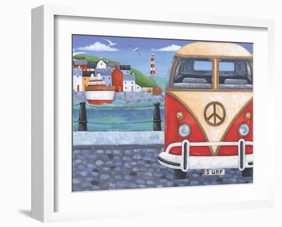 Volkswagon Sea View-Peter Adderley-Framed Art Print