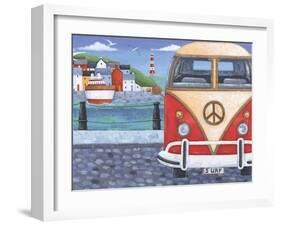 Volkswagon Sea View-Peter Adderley-Framed Art Print