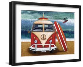 Volkswagon Surfboard-Peter Adderley-Framed Art Print