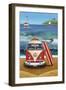 Volkswagon Surfboard-Peter Adderley-Framed Art Print