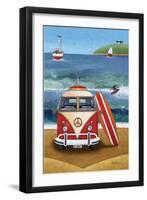 Volkswagon Surfboard-Peter Adderley-Framed Art Print