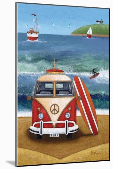 Volkswagon Surfboard-Peter Adderley-Mounted Art Print
