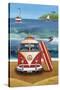 Volkswagon Surfboard-Peter Adderley-Stretched Canvas