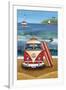 Volkswagon Surfboard-Peter Adderley-Framed Premium Giclee Print