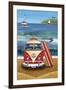 Volkswagon Surfboard-Peter Adderley-Framed Premium Giclee Print