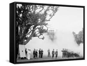 Volley Firing, U.S. Naval Academy-null-Framed Stretched Canvas