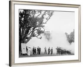 Volley Firing, U.S. Naval Academy-null-Framed Photo