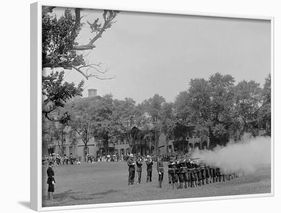 Volley Firing, U.S. Naval Academy-null-Framed Photo