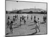 Volleyball at Manzanar Relocation Center, 1943-Ansel Adams-Mounted Photographic Print