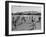 Volleyball at Manzanar Relocation Center, 1943-Ansel Adams-Framed Photographic Print