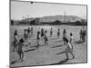 Volleyball at Manzanar Relocation Center, 1943-Ansel Adams-Mounted Photographic Print