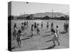 Volleyball at Manzanar Relocation Center, 1943-Ansel Adams-Stretched Canvas