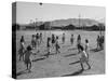 Volleyball at Manzanar Relocation Center, 1943-Ansel Adams-Stretched Canvas