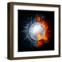 Volleyball Ball-RaStudio-Framed Art Print