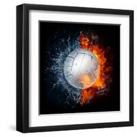 Volleyball Ball-RaStudio-Framed Art Print