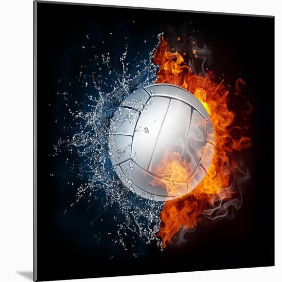 Volleyball Ball-RaStudio-Mounted Art Print