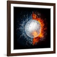 Volleyball Ball-RaStudio-Framed Art Print