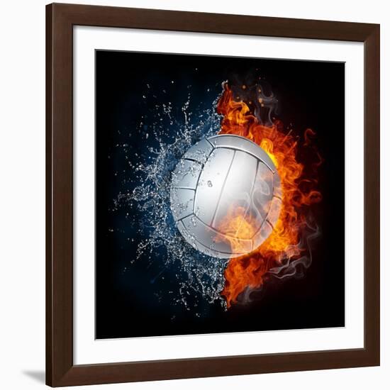 Volleyball Ball-RaStudio-Framed Art Print