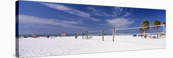 Volleyball Nets on the Beach, Siesta Beach, Siesta Key, Florida, USA-null-Stretched Canvas