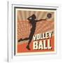 Volleyball Sport and Hobby Design-Jemastock-Framed Art Print