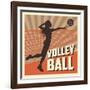 Volleyball Sport and Hobby Design-Jemastock-Framed Art Print