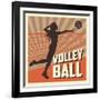 Volleyball Sport and Hobby Design-Jemastock-Framed Art Print