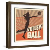 Volleyball Sport and Hobby Design-Jemastock-Framed Art Print