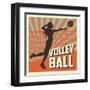 Volleyball Sport and Hobby Design-Jemastock-Framed Art Print