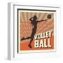 Volleyball Sport and Hobby Design-Jemastock-Framed Art Print