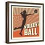 Volleyball Sport and Hobby Design-Jemastock-Framed Art Print