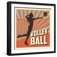 Volleyball Sport and Hobby Design-Jemastock-Framed Art Print