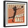 Volleyball Sport and Hobby Design-Jemastock-Framed Art Print