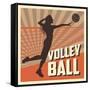 Volleyball Sport and Hobby Design-Jemastock-Framed Stretched Canvas