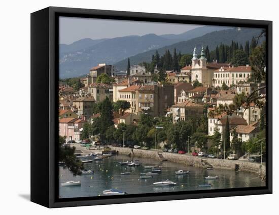 Volosco Harbour, Opatija, Kvarner Riviera, Croatia, Adriatic, Europe-Rolf Richardson-Framed Stretched Canvas