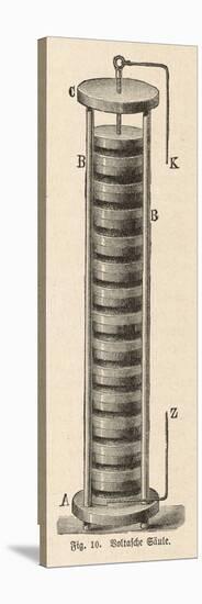 Voltaic Pile, The First Workable Device for Generating a Consistent Flow of Electricity-null-Stretched Canvas