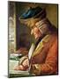 Voltaire (1694-1778) in His Study-null-Mounted Giclee Print