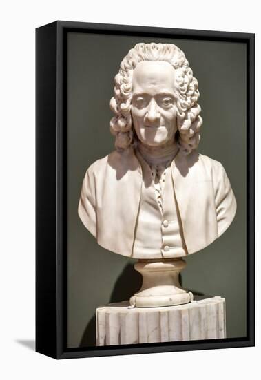 Voltaire, 1778 (Marble)-Jean-Antoine Houdon-Framed Stretched Canvas
