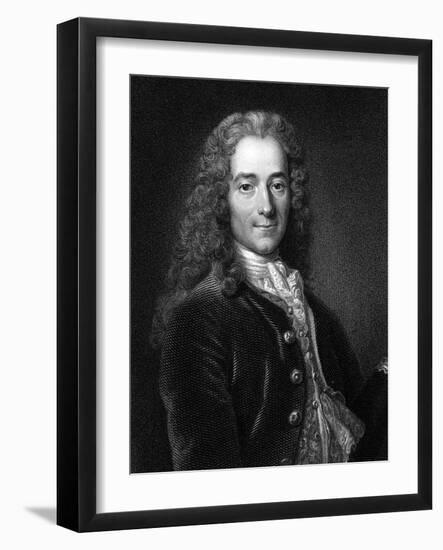 Voltaire, 18th Century French Author, Playwright, Satirist and Man of Letters-null-Framed Giclee Print