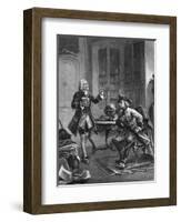 Voltaire and Friedrich Ii-Ludovic Mouchot-Framed Art Print