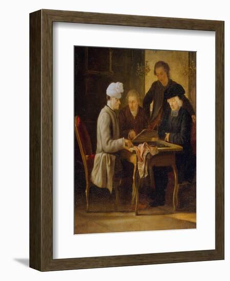 Voltaire at a Chess Table, Between 1750 and 1775-Jean Huber-Framed Giclee Print